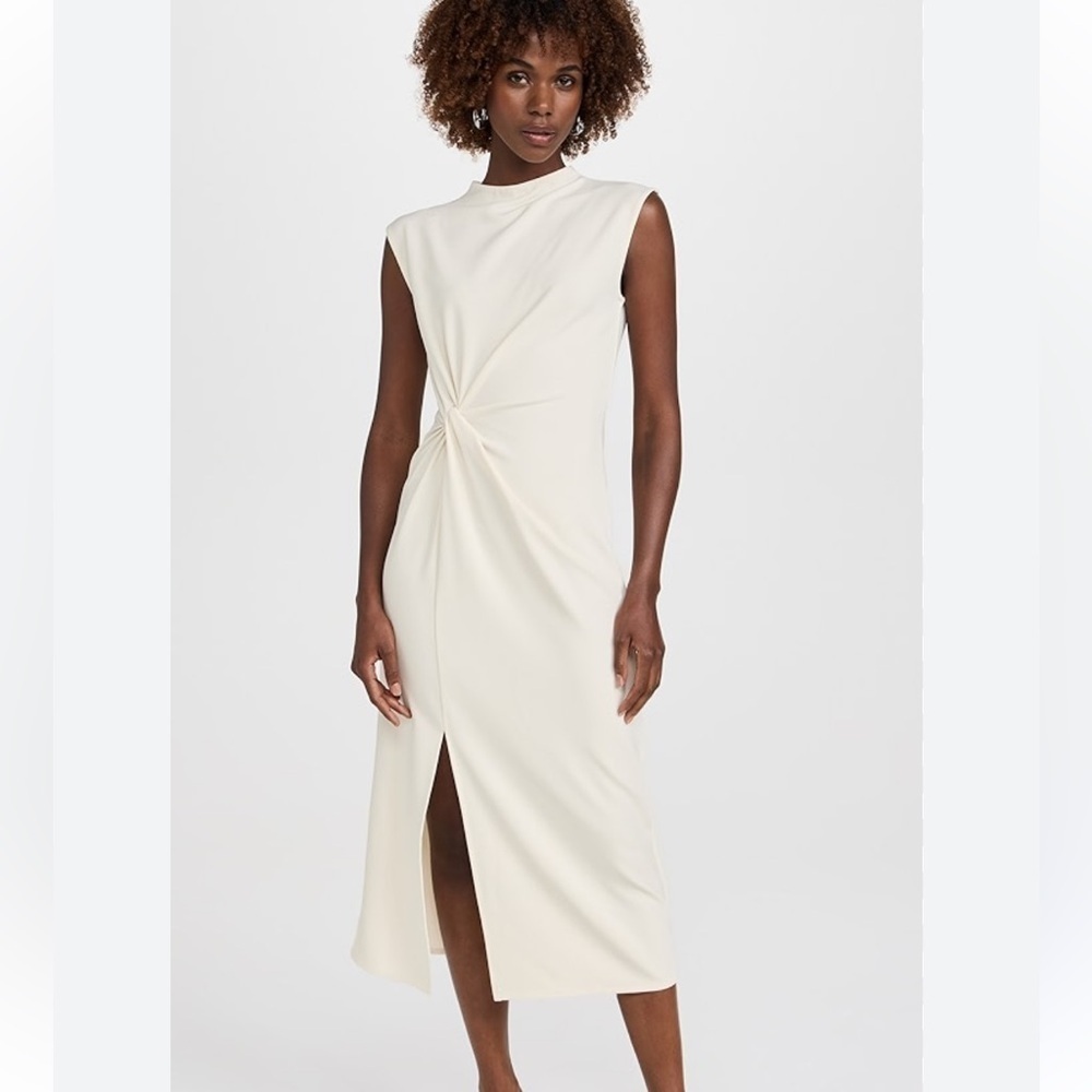 Tanya Taylor Ryland twist front midi dress